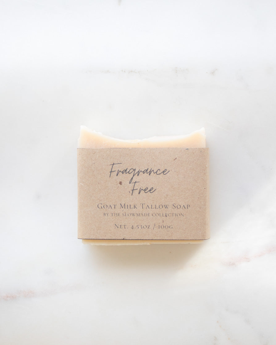 Fragrance-Free Goat Milk Tallow Soap (100g)