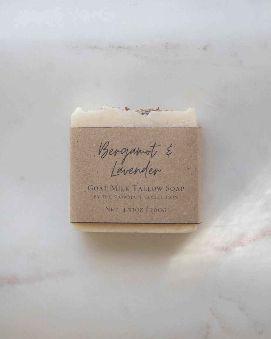 Lavender Bergamot Goat Milk Tallow Soap (100g)