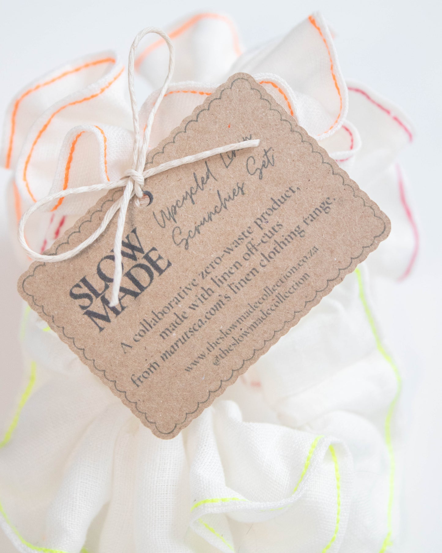 Upcycled Linen Scrunchie (set of 3)