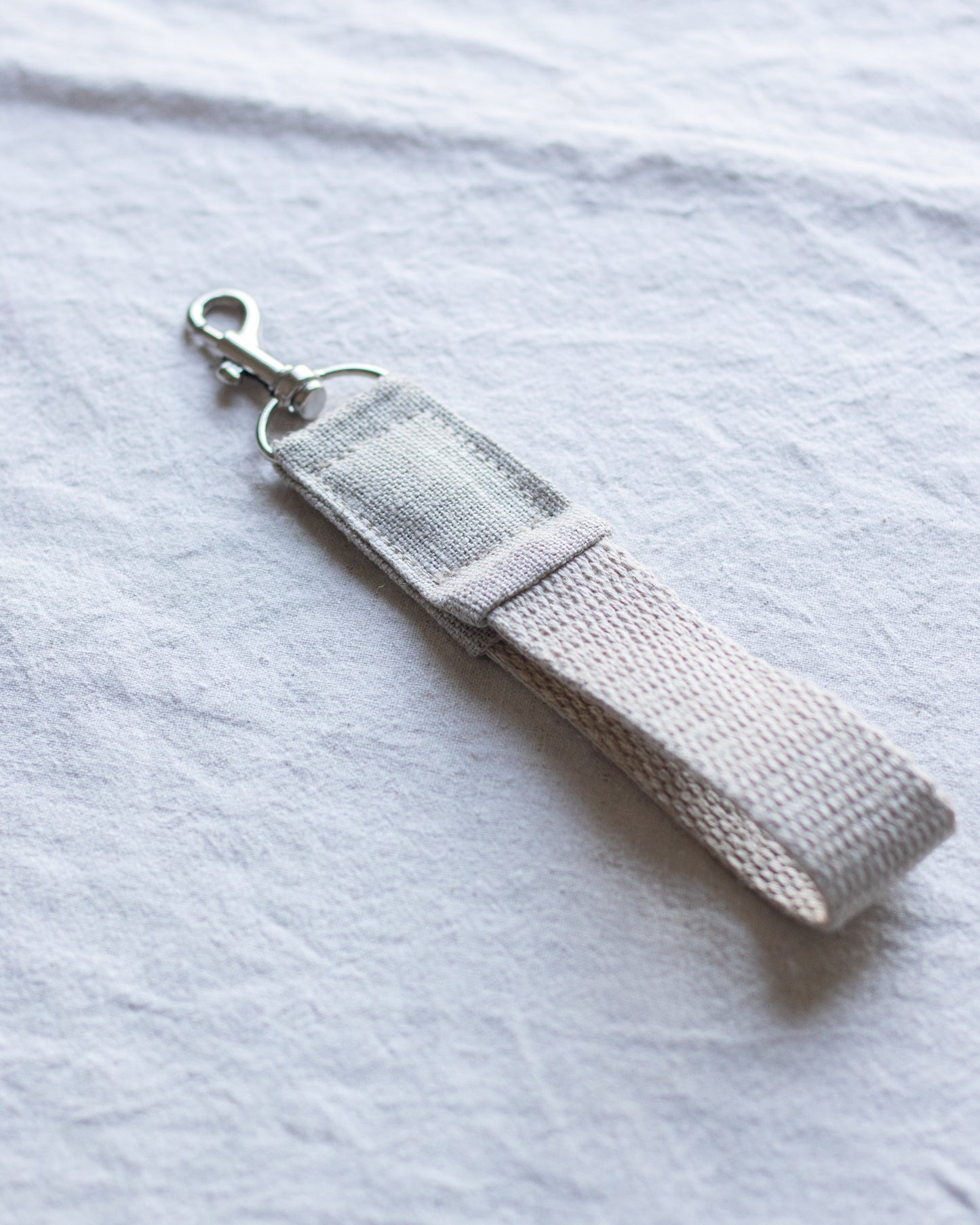 Hemp & Linen Keychain | Beige