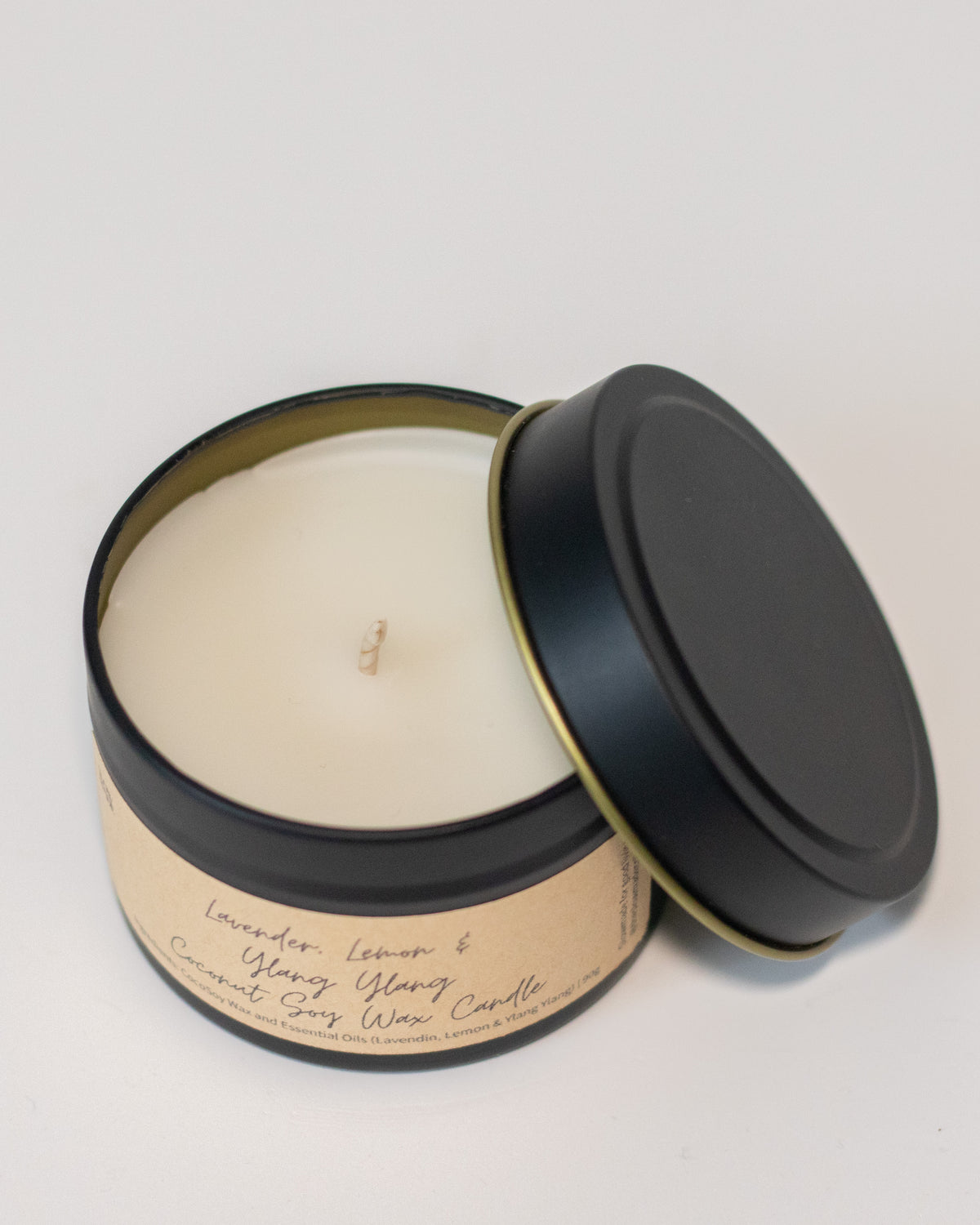 Coconut Soy Wax Candle (Lavender, Lemon & Ylang Ylang) 150g
