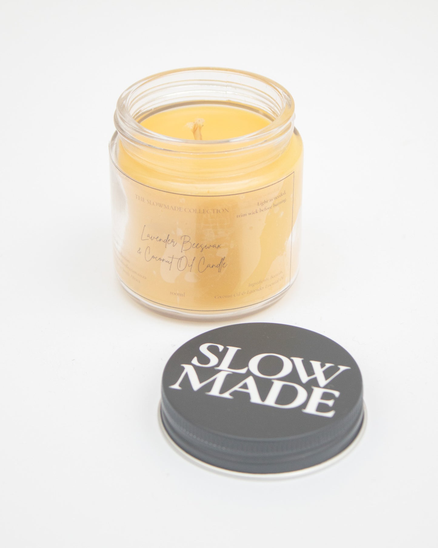 Lavender-scented Karoo Beeswax Candle (100g)