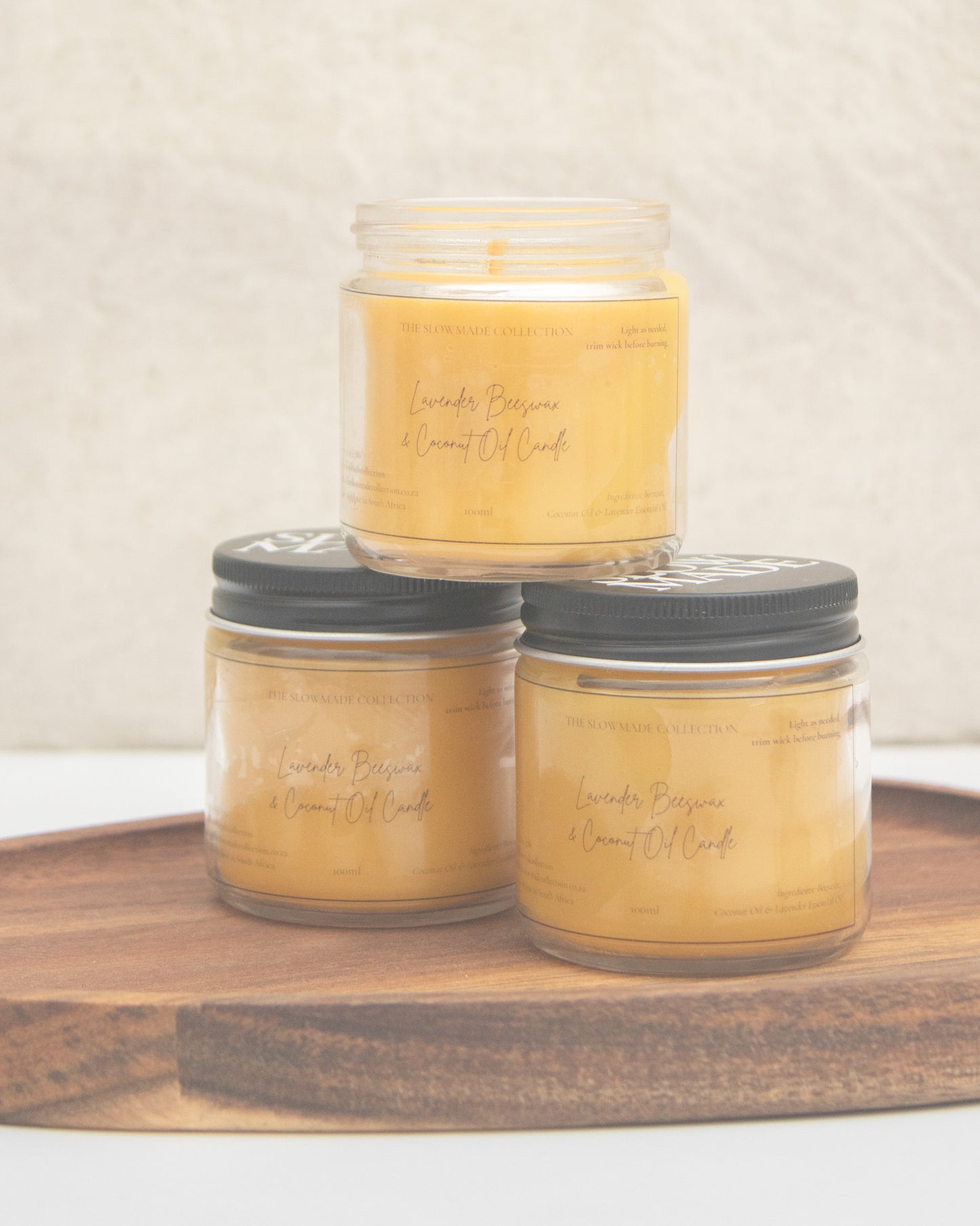 Lavender-scented Karoo Beeswax Candle (100g)