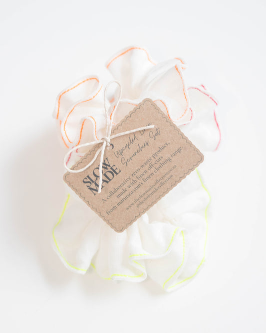 Upcycled Linen Scrunchie (set of 3)