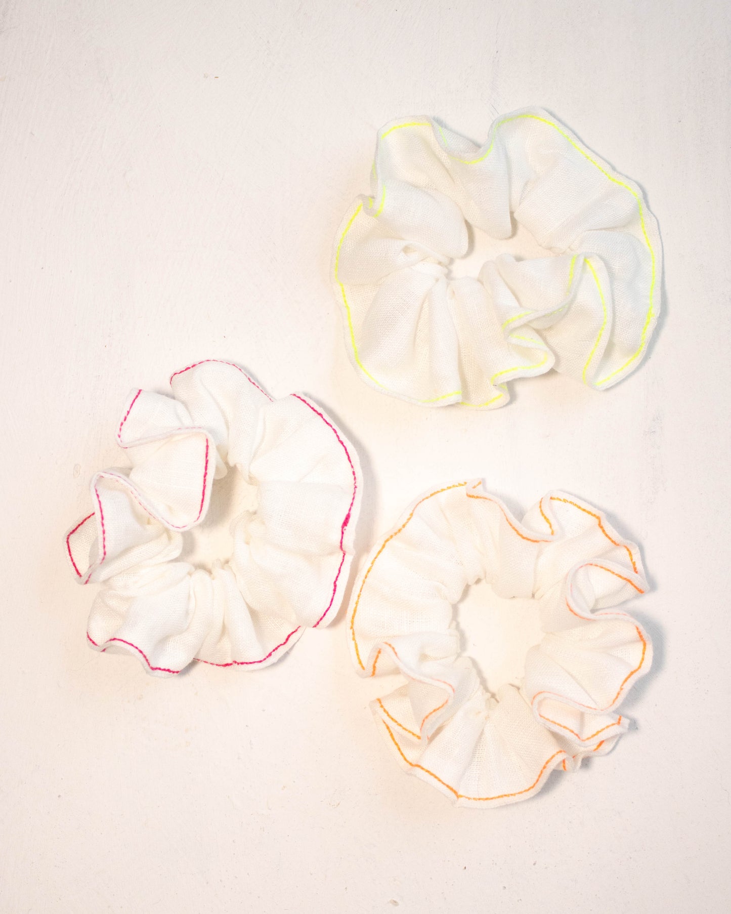 Upcycled Linen Scrunchie (set of 3)