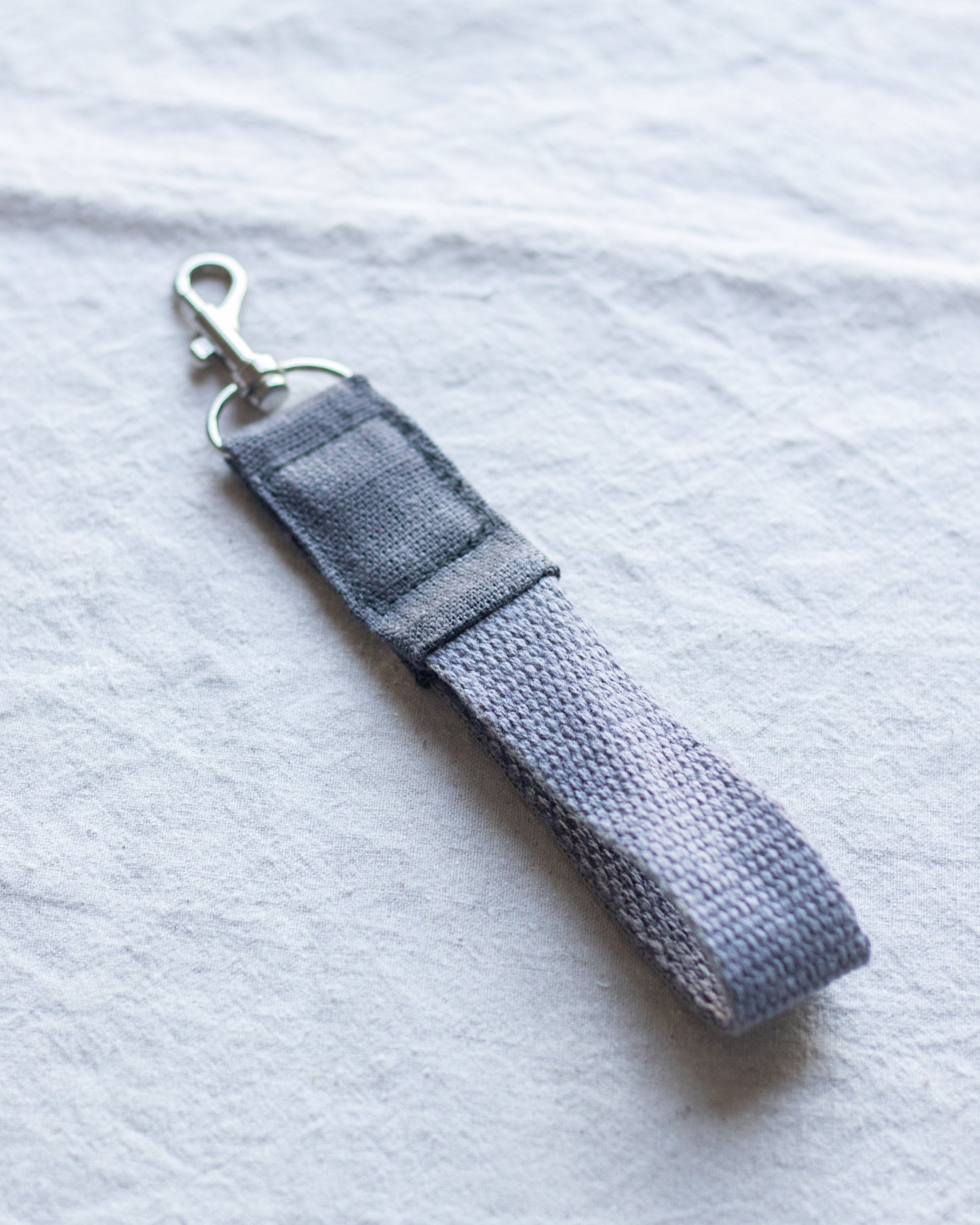 Hemp & Linen Keychain | Grey