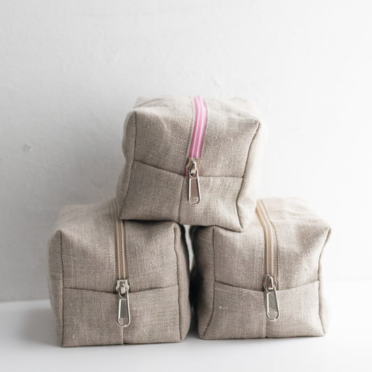 Linen Make Up Bag (Small)