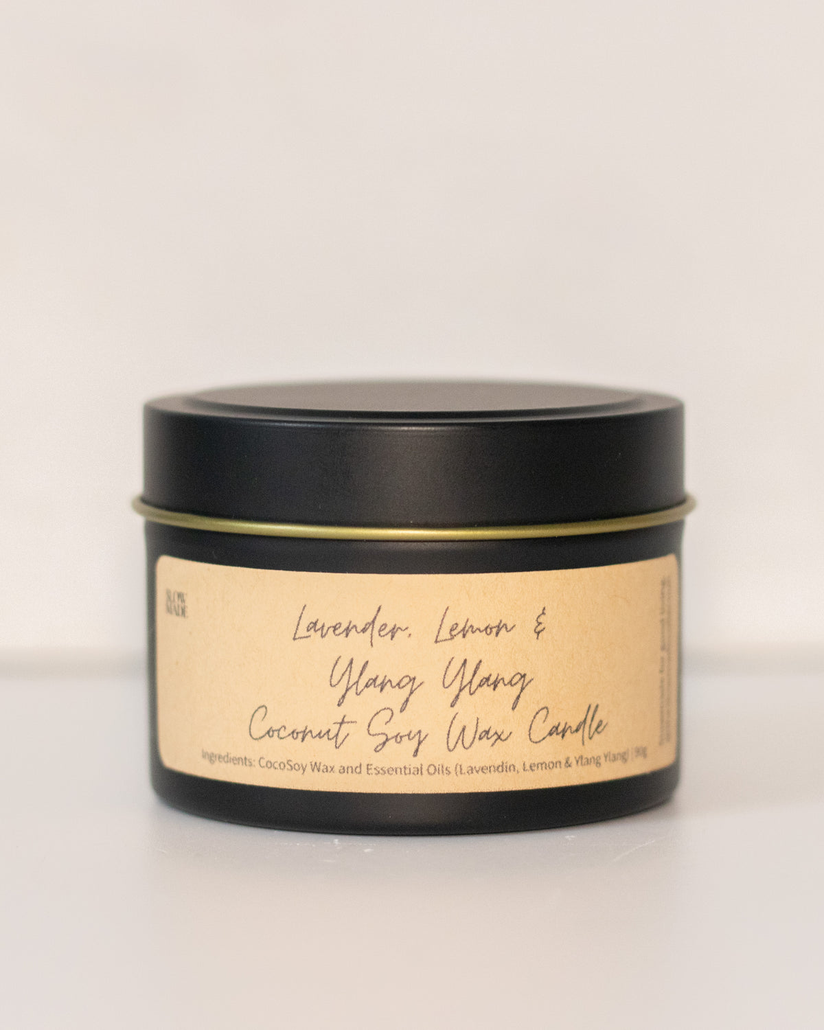 Coconut Soy Wax Candle (Lavender, Lemon & Ylang Ylang) 150g
