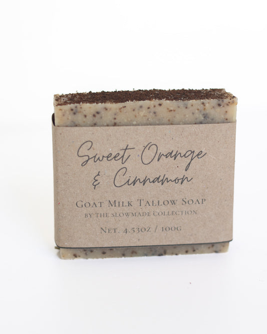 Goat Milk Tallow Soap (Sweet Orange & Cinnamon) 100g
